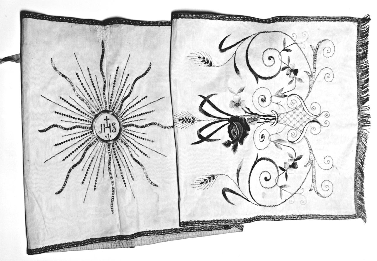 monogramma cristologico (velo omerale) - manifattura italiana (sec. XIX)