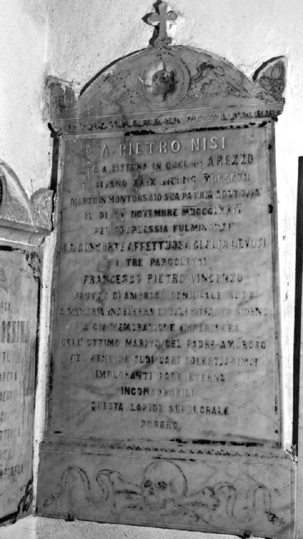 lapide tombale - bottega toscana (sec. XIX)