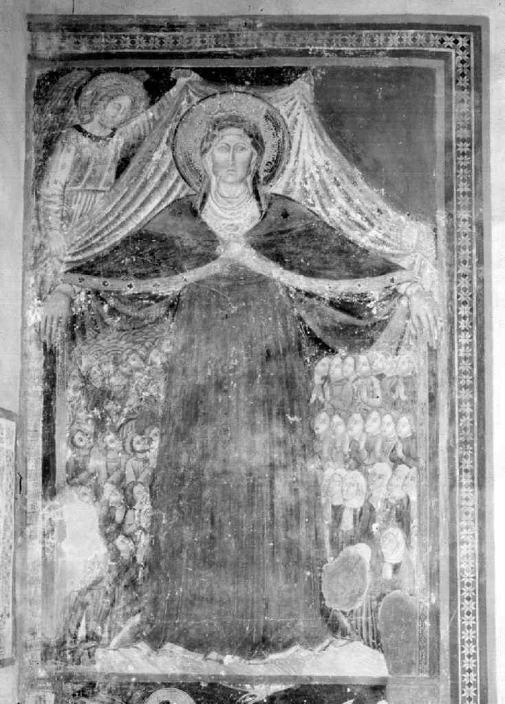 Madonna della Misericordia (dipinto, elemento d'insieme) - ambito senese (secc. XIV/ XV)