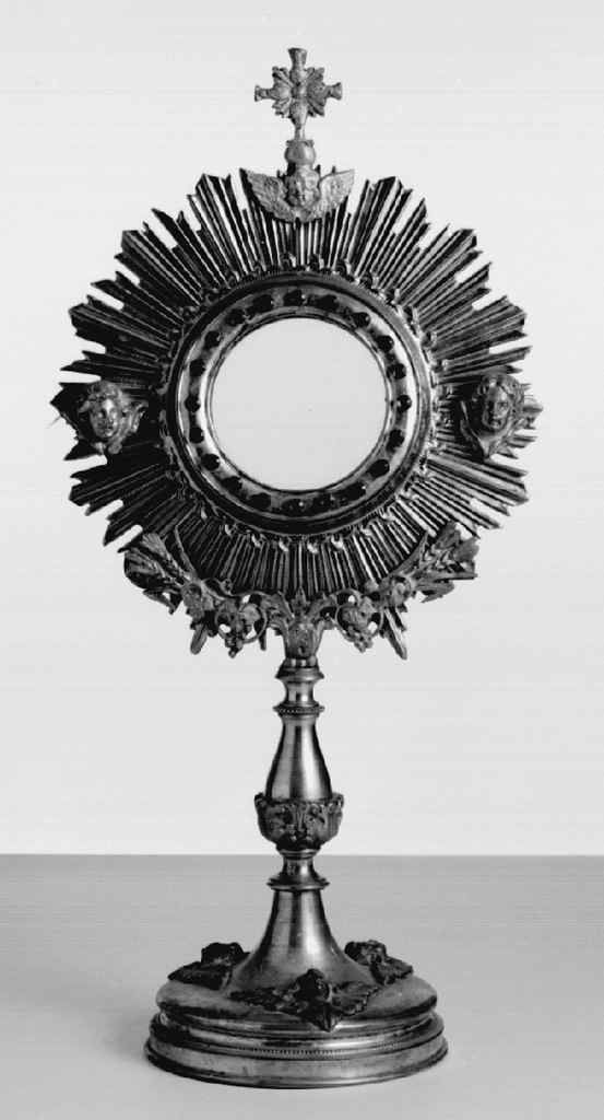 ostensorio - a raggiera - bottega toscana (secc. XIX/ XX)