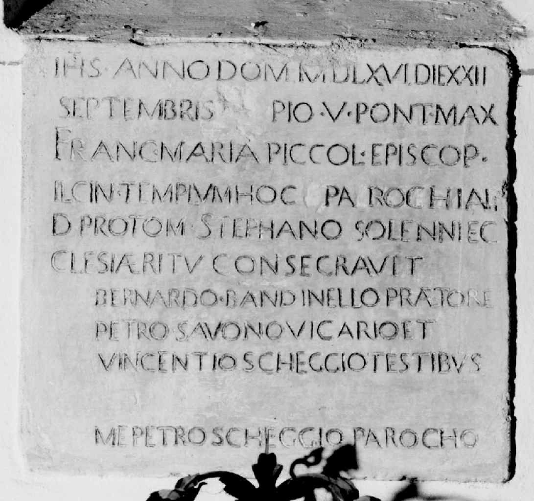 lapide documentaria - manifattura senese (sec. XVI)