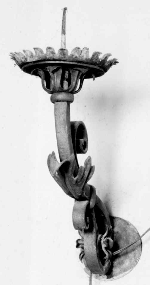 candeliere da parete, serie - produzione senese (ultimo quarto sec. XIX)