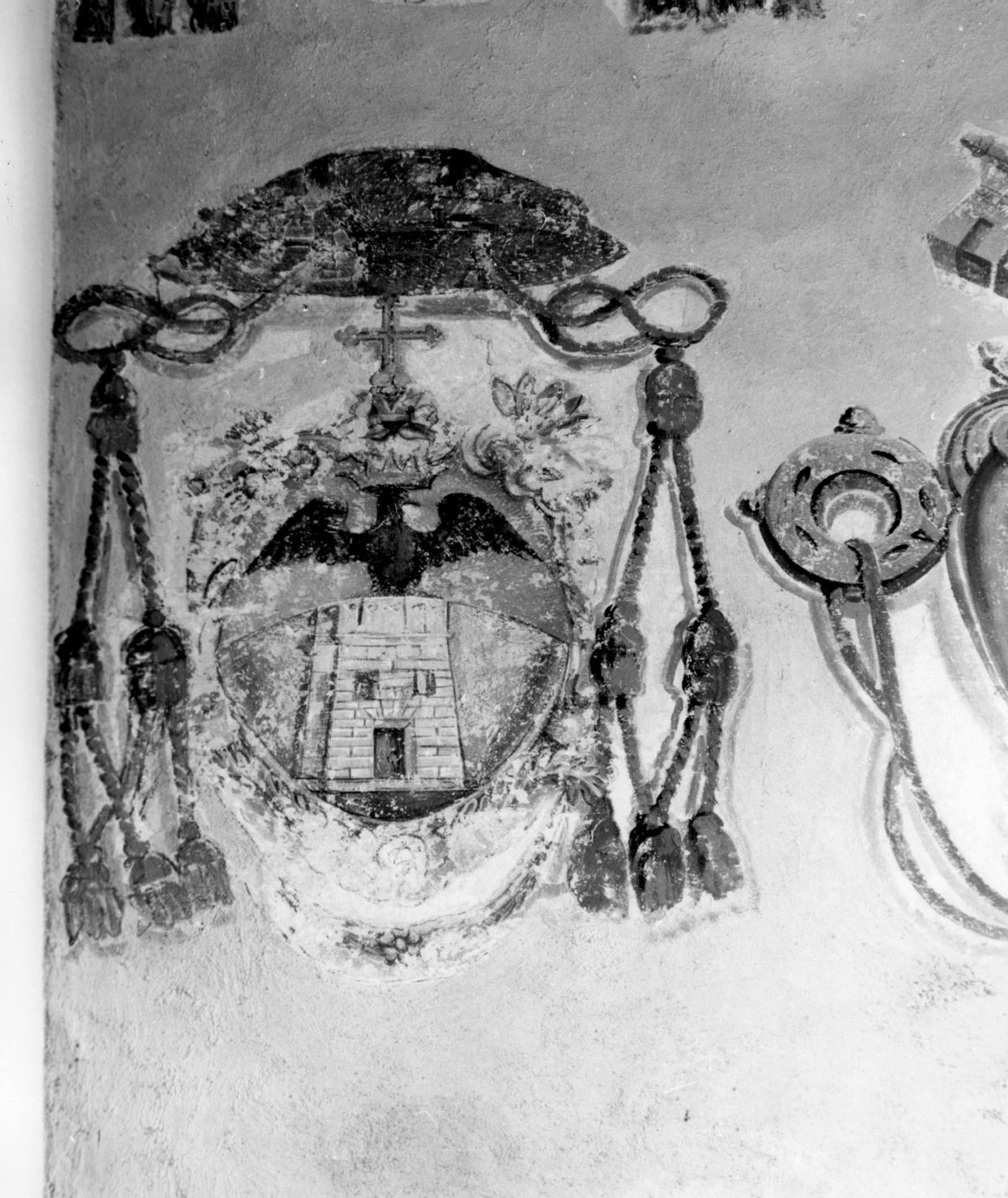 stemma vescovile (dipinto, elemento d'insieme) - ambito pitiglianese (sec. XIX)