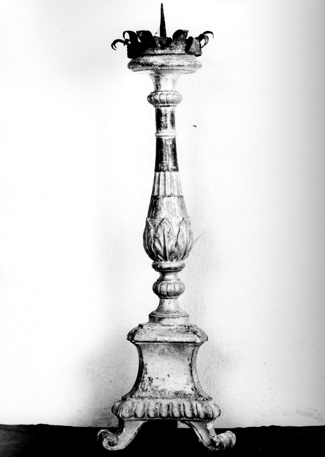 candeliere d'altare, serie - bottega toscana (sec. XIX)