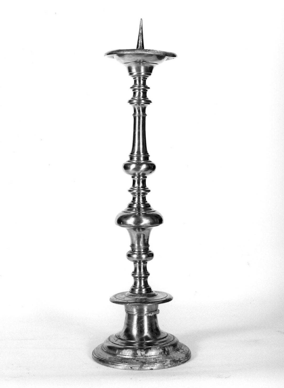 candeliere d'altare, serie - bottega italiana (prima metà sec. XIX)