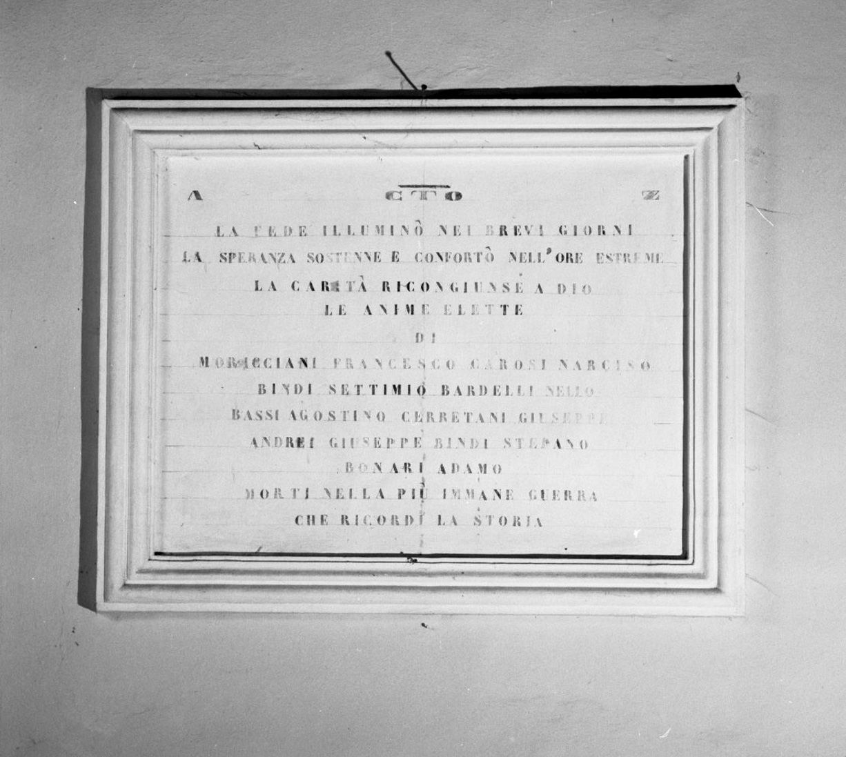 lapide commemorativa - bottega toscana (sec. XX)