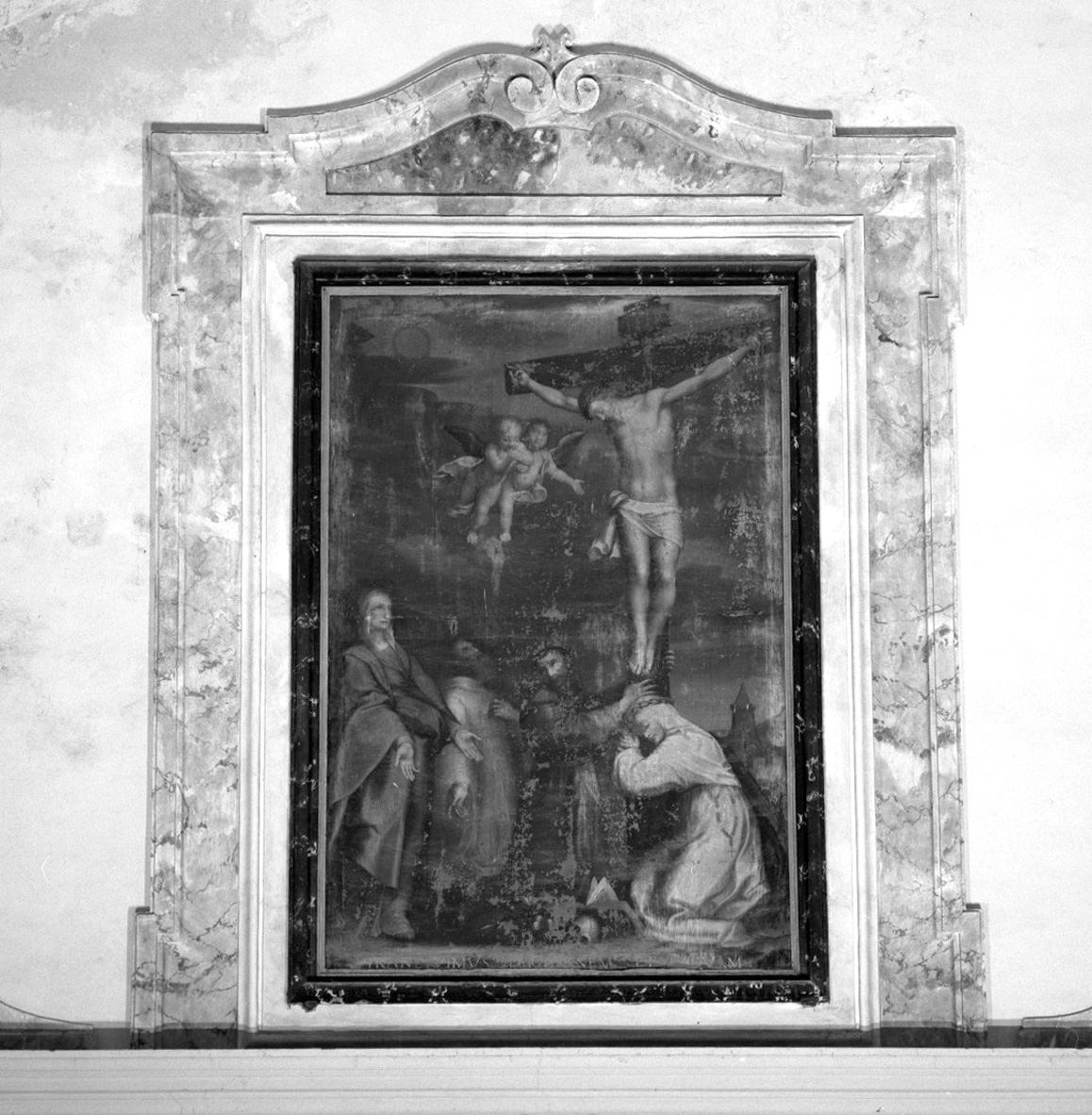 Cristo crocifisso e Santi (dipinto) - ambito senese (primo quarto sec. XVII)