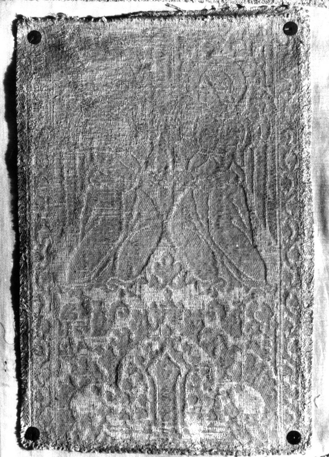 angeli reggenti la croce (bordo, elemento d'insieme) - manifattura fiorentina (fine/inizio secc. XV/ XVI)