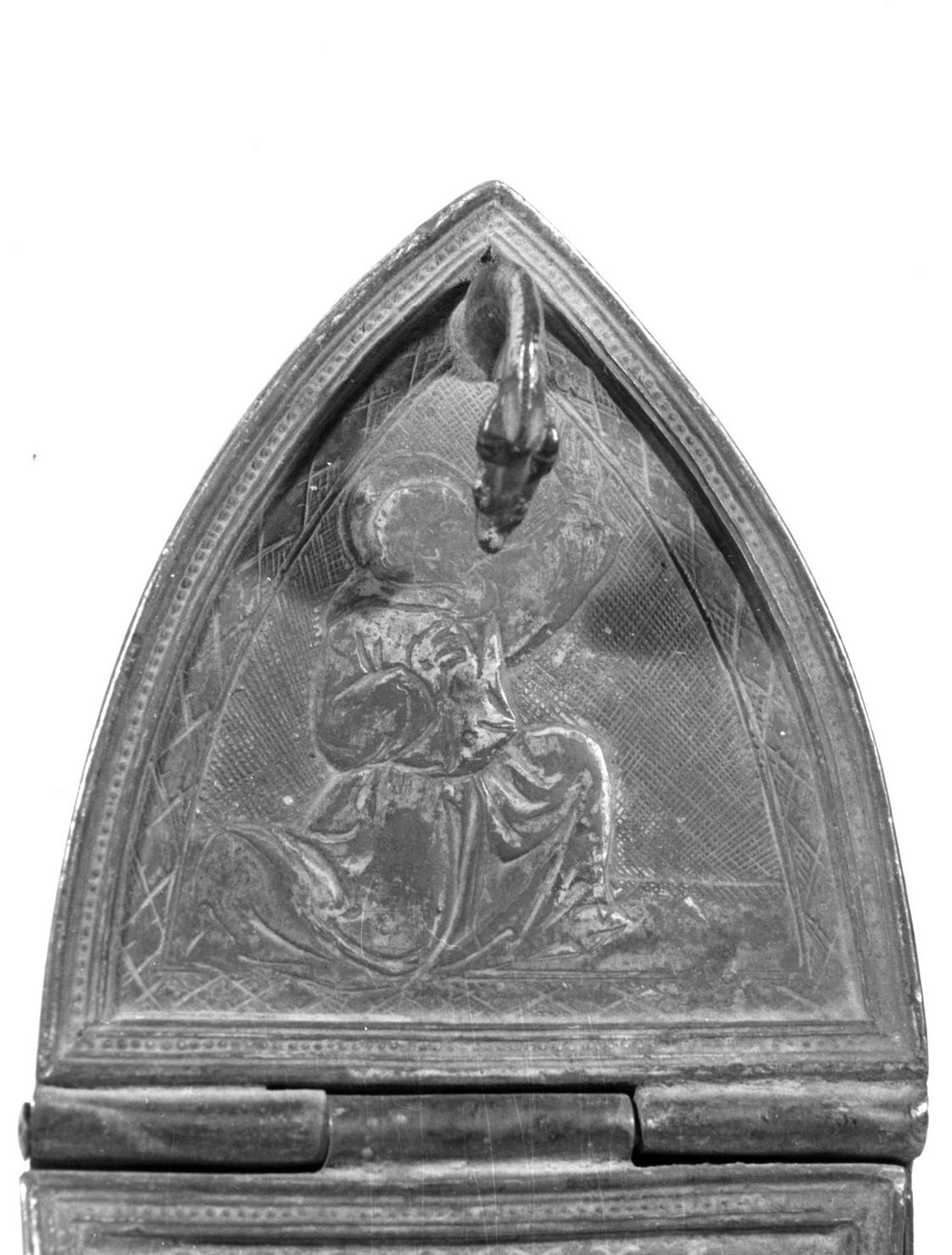 San Francesco d'Assisi riceve le stimmate (navicella portaincenso) - ambito senese (fine/inizio secc. XIV/ XV)