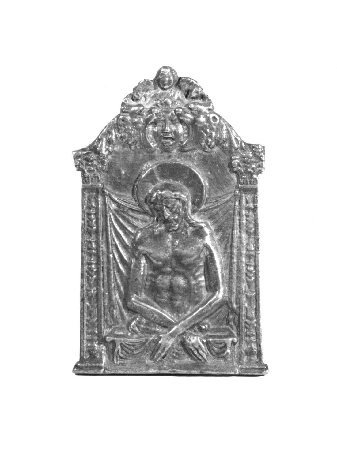Cristo in pietà (pace - a tavoletta) - ambito toscano (seconda metà sec. XVI)
