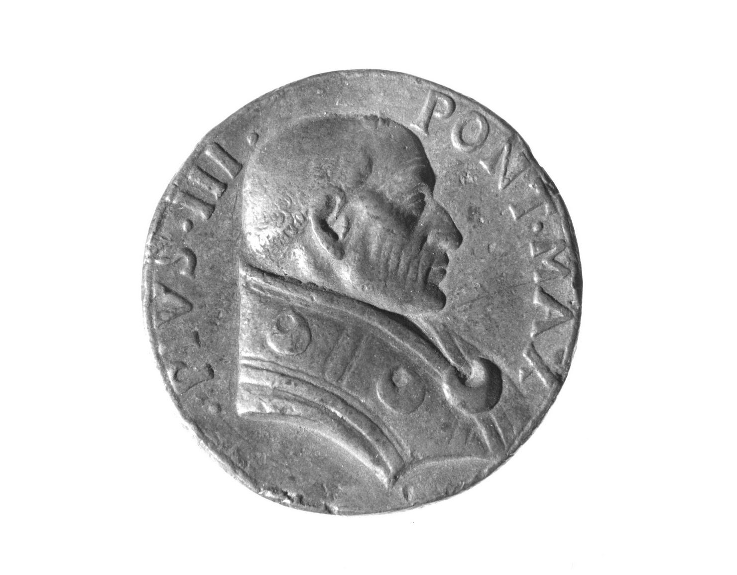 busto ritratto di Papa Pio III (medaglia pontificia) - manifattura romana (inizio sec. XVI)