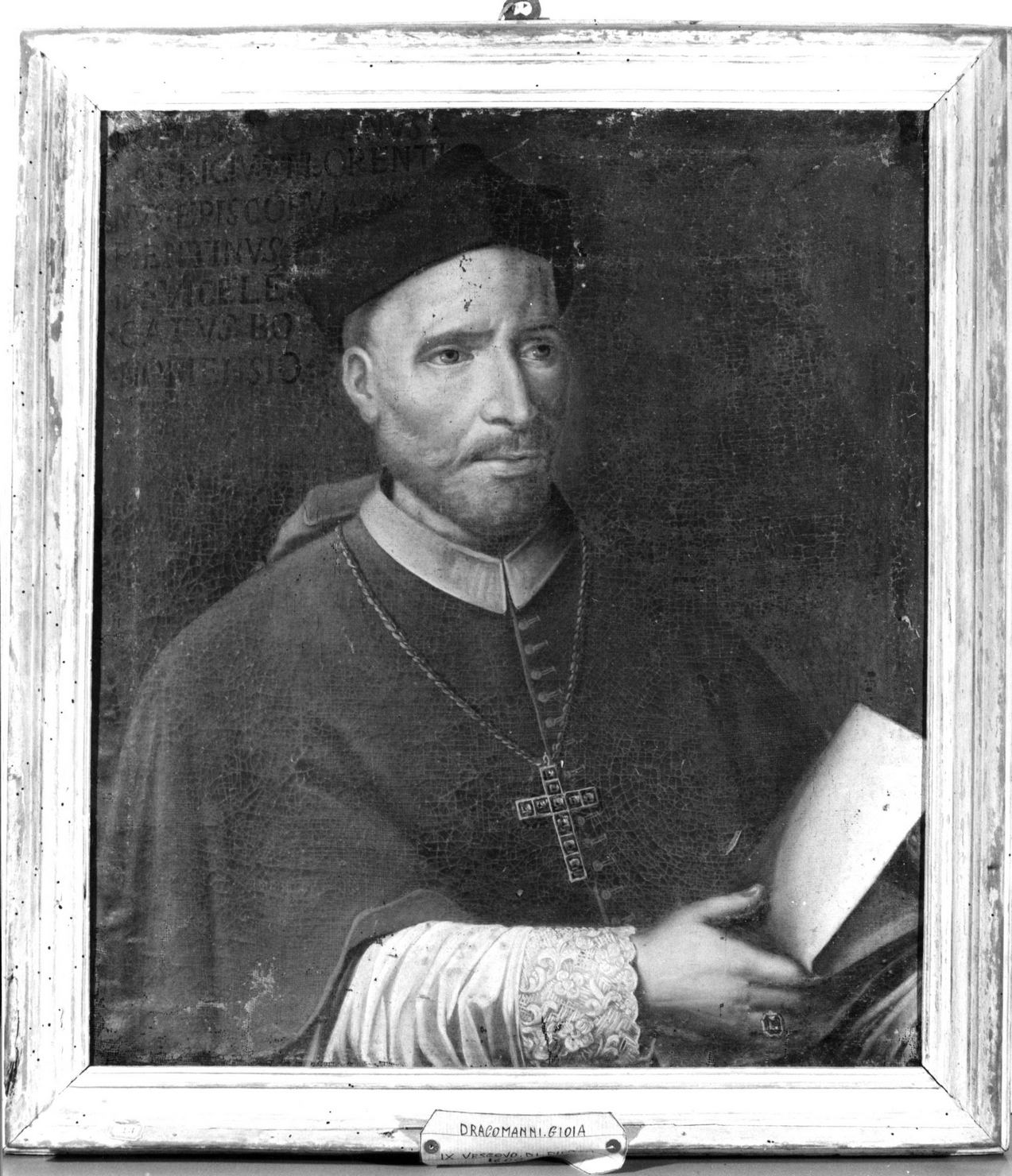 ritratto del vescovo Gioia Dracomanni (dipinto) - ambito senese (primo quarto sec. XVII)
