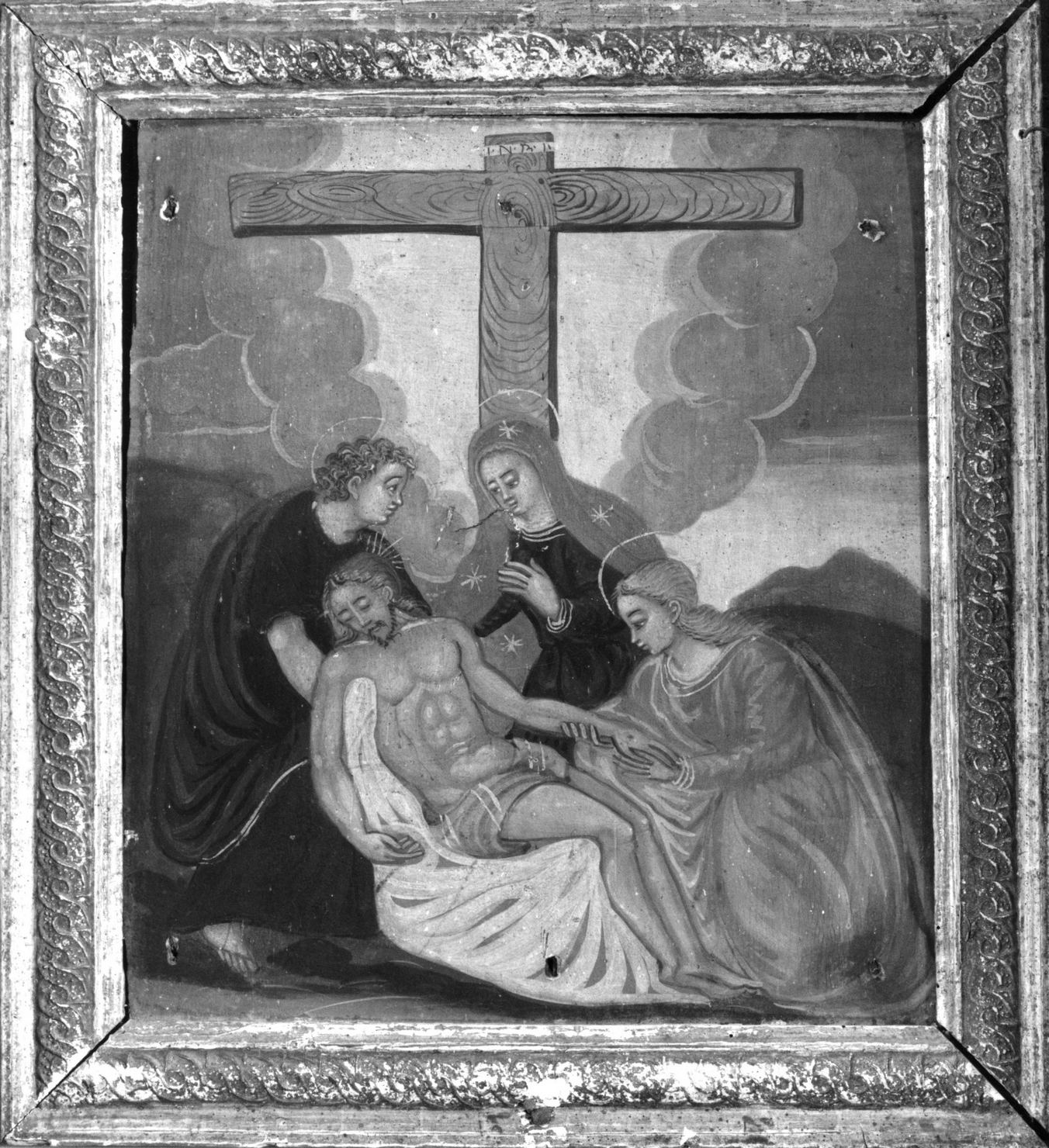 compianto sul Cristo morto (dipinto) - ambito cretese (fine/inizio secc. XVIII/ XIX)