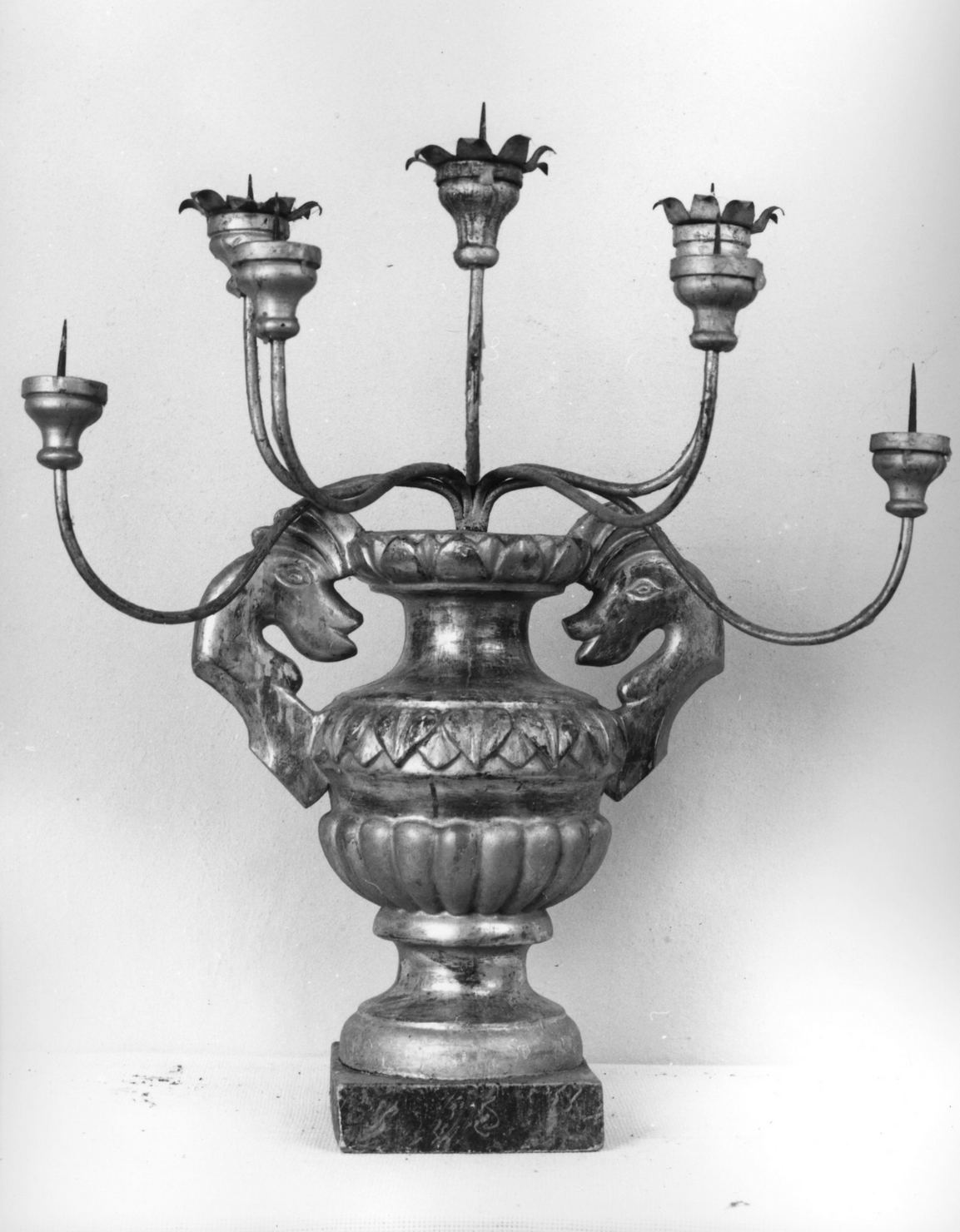 portacandelabro, serie - produzione toscana (seconda metà sec. XIX)