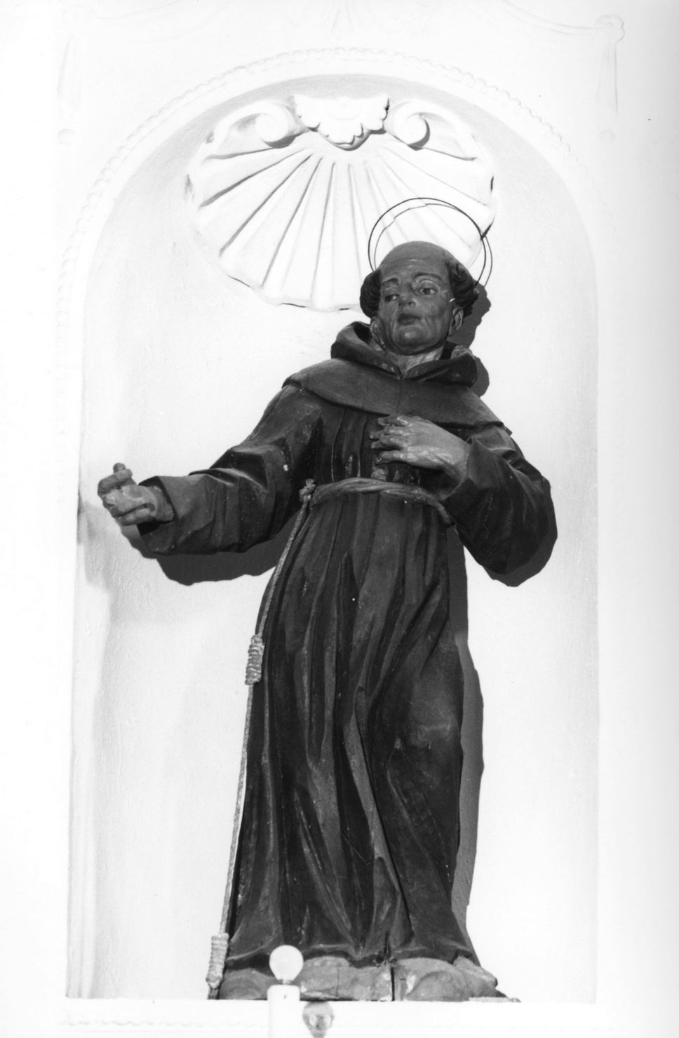 Santo francescano (statua) - ambito toscano (metà sec. XVII)