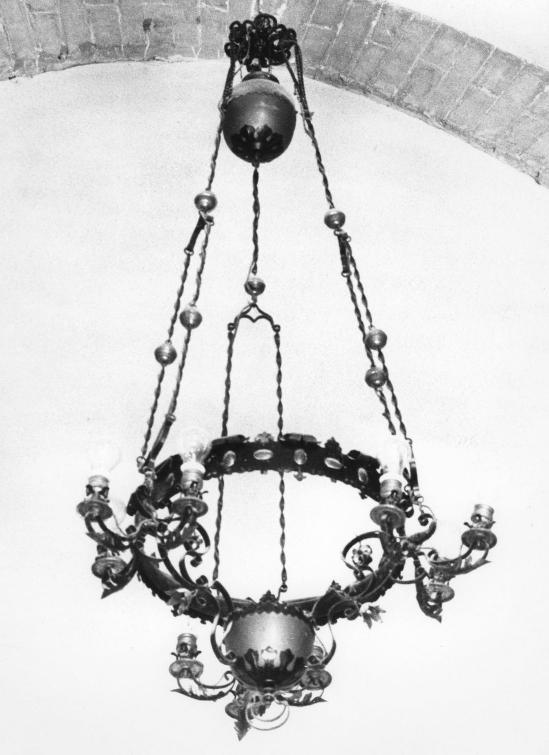 lampadario - bottega toscana (fine/inizio secc. XIX/ XX)