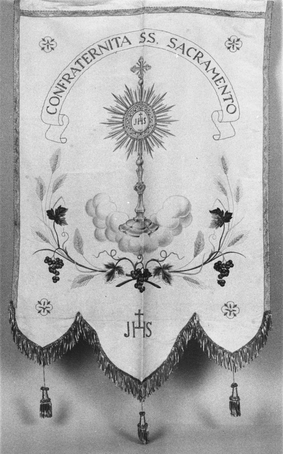 stendardo processionale - manifattura toscana (seconda metà sec. XIX)