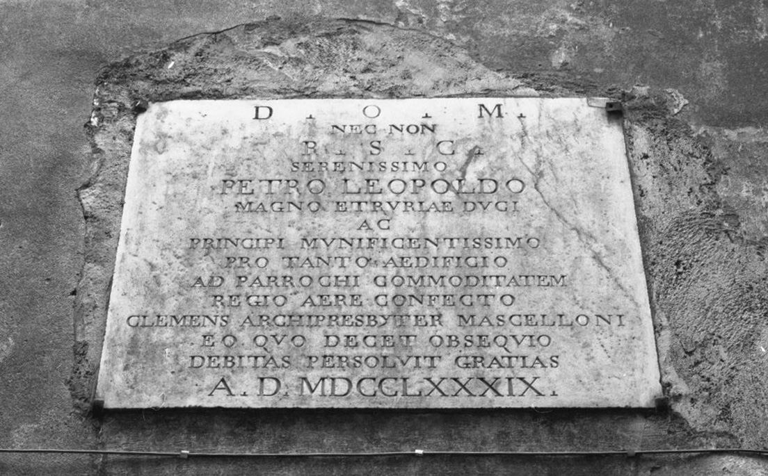 lapide celebrativa - bottega toscana (sec. XVIII)