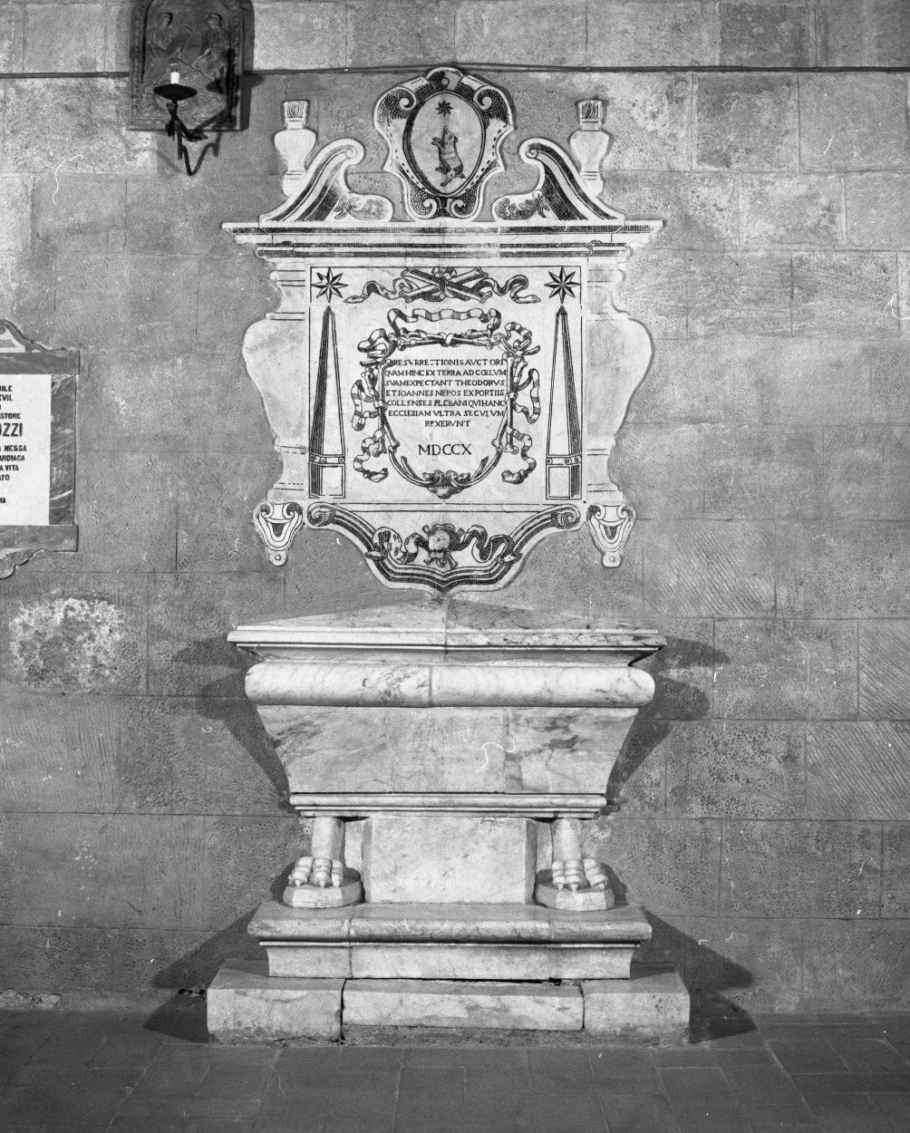 monumento funebre - ambito toscano (sec. XVIII)