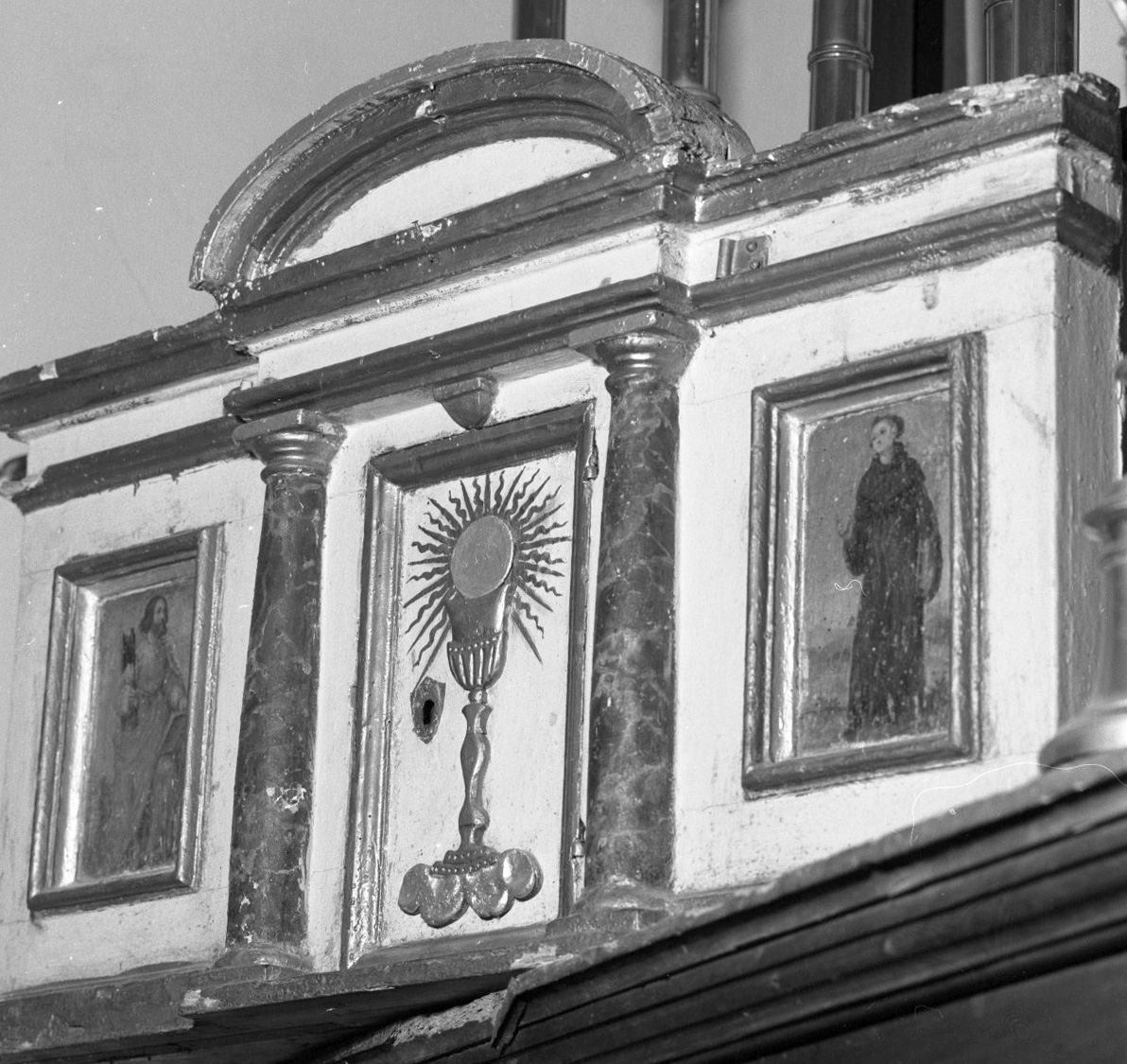 tabernacolo - a tempietto - bottega senese (secc. XVI/ XVII)