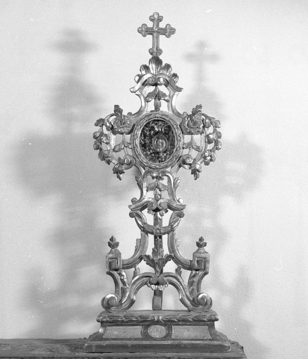 reliquiario - a ostensorio - bottega toscana (secc. XVIII/ XIX)