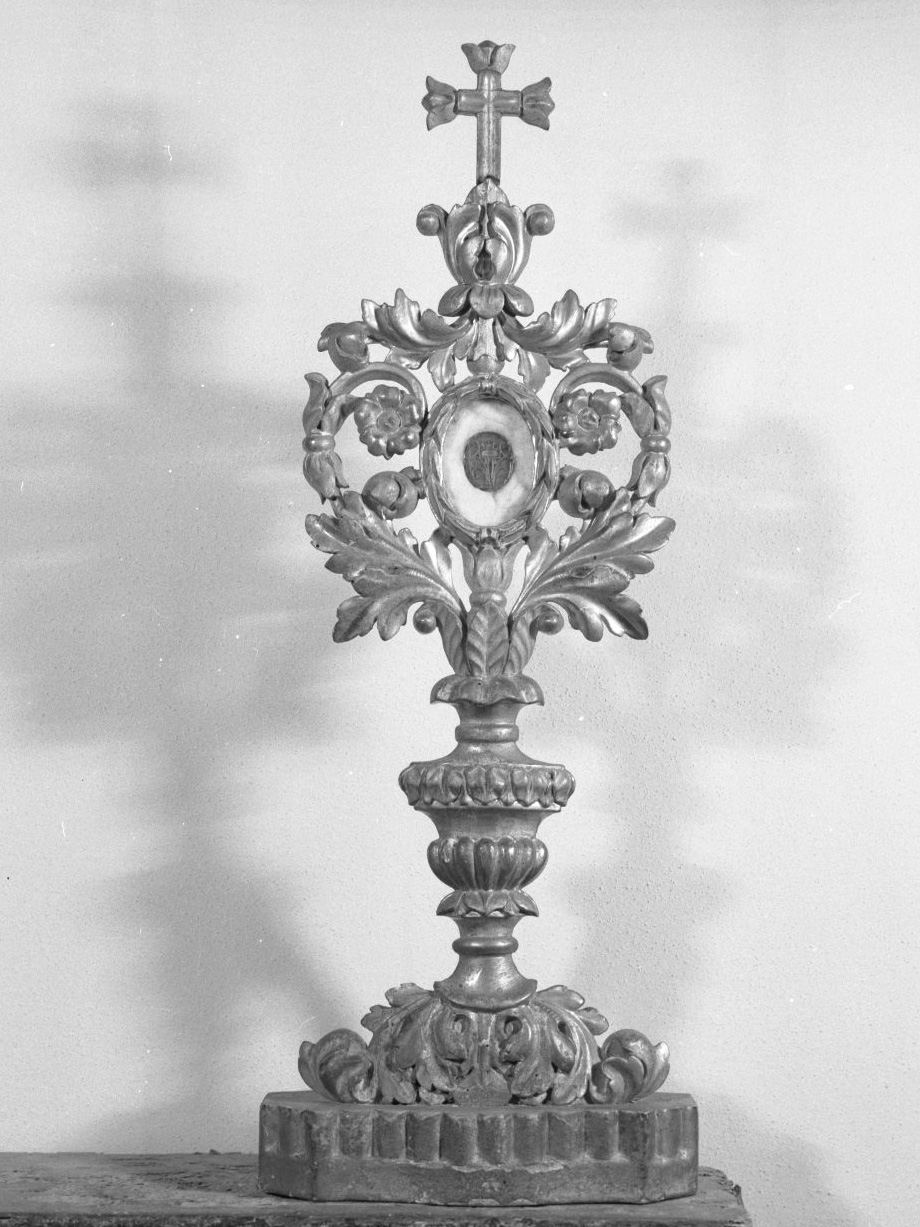 reliquiario - a ostensorio - bottega toscana (secc. XVIII/ XIX)