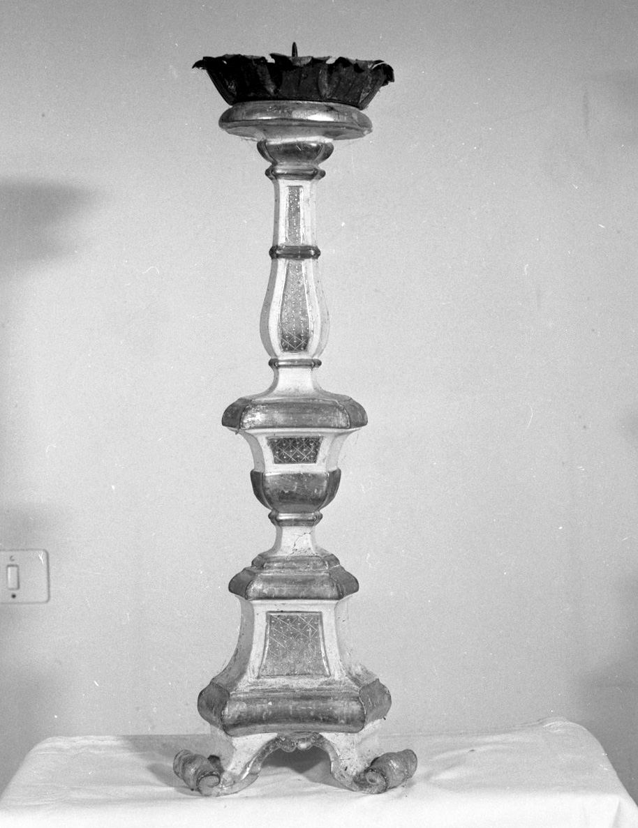 candeliere d'altare - bottega toscana (prima metà sec. XVIII)