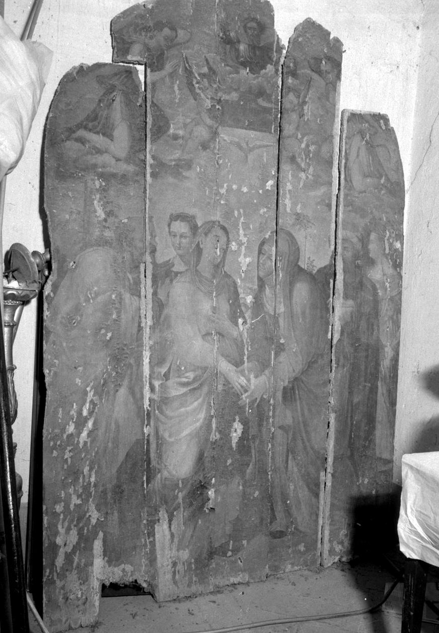 visita della Sacra Famiglia a Sant'Elisabetta (dipinto) di Bigio Marco (attribuito) (sec. XVI)