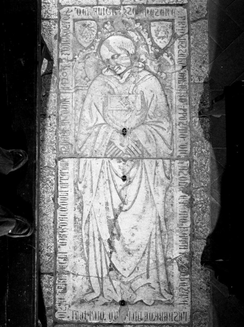 ritratto funebre di Francesco di Lorenzo (lastra tombale) - ambito senese (sec. XV)