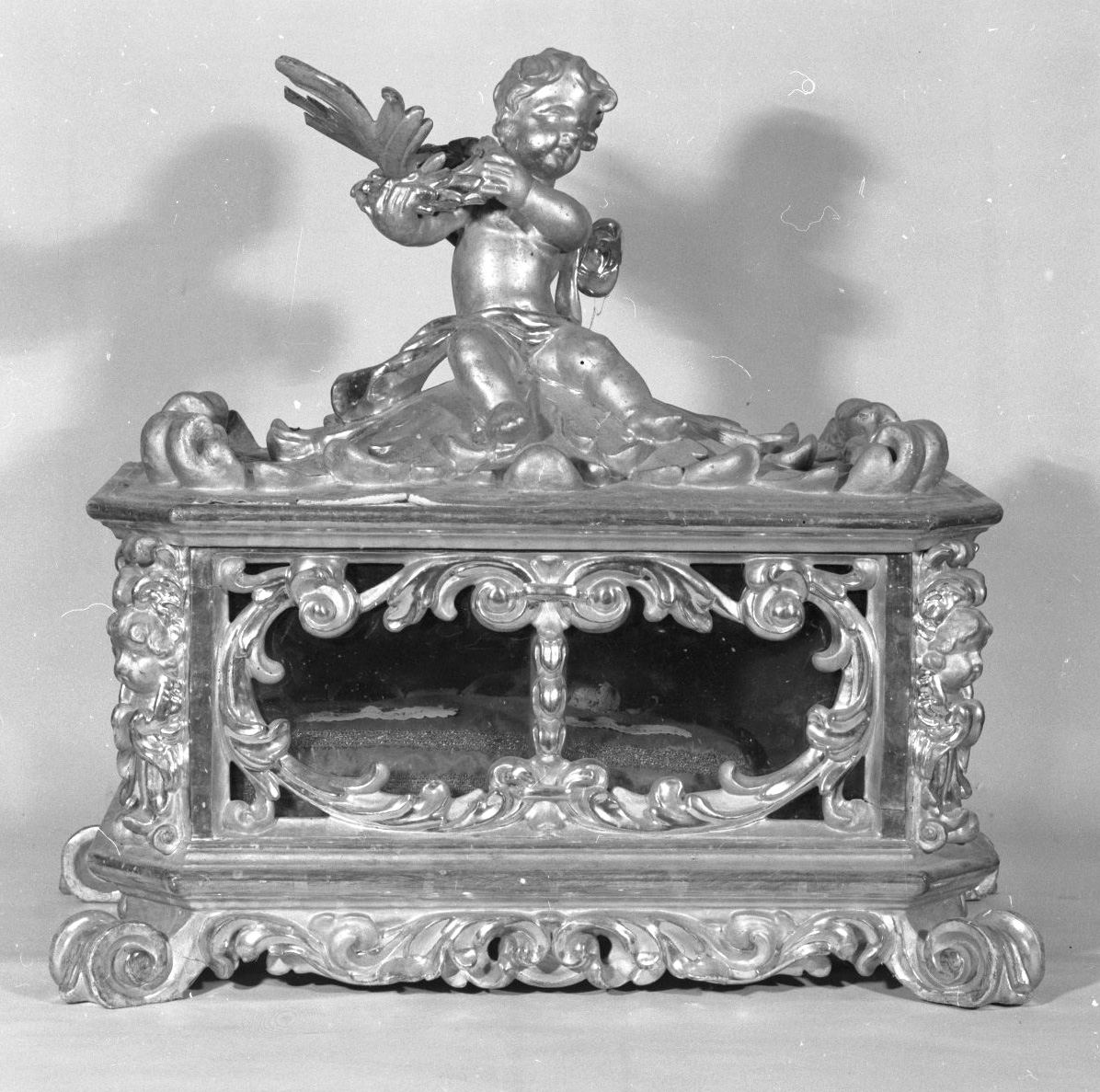 reliquiario a teca - a urna, serie di Montini Pietro (bottega) (ultimo quarto sec. XVII)