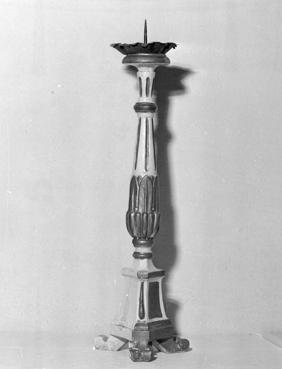 candeliere d'altare, serie - bottega toscana (secc. XVIII/ XIX)