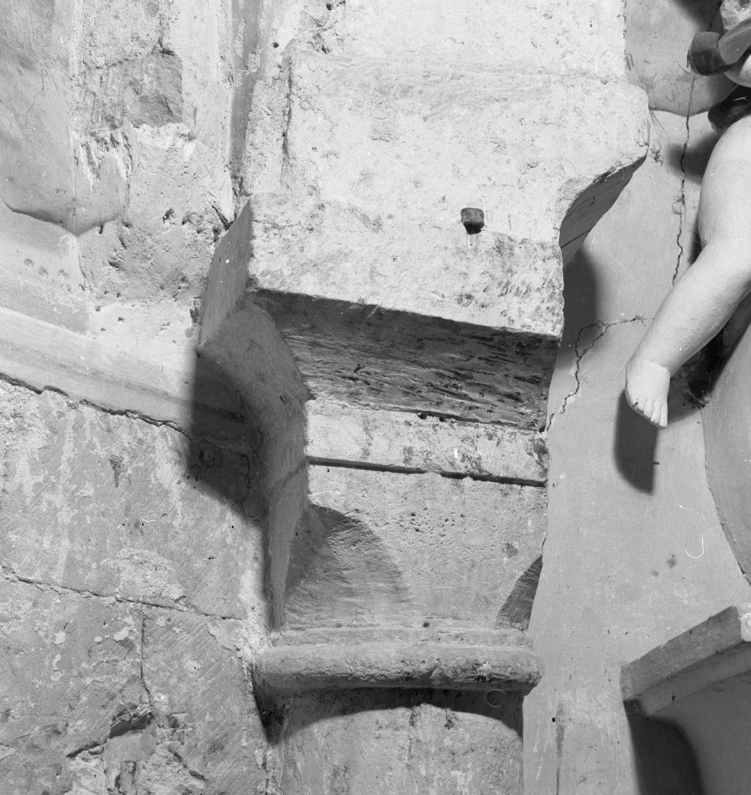 semicapitello, elemento d'insieme - ambito senese (sec. XII)