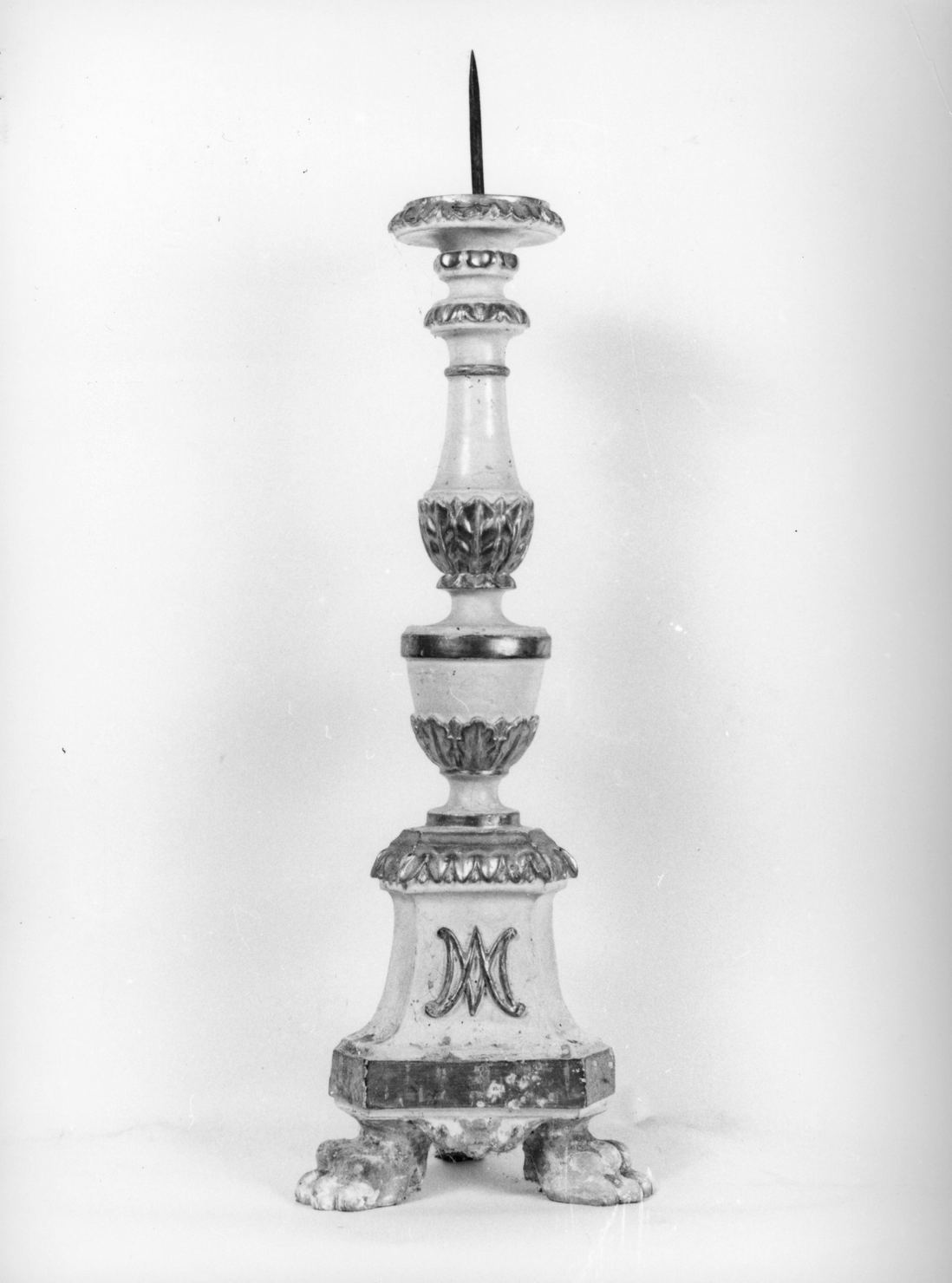 candeliere d'altare, serie - bottega toscana (seconda metà sec. XVIII)