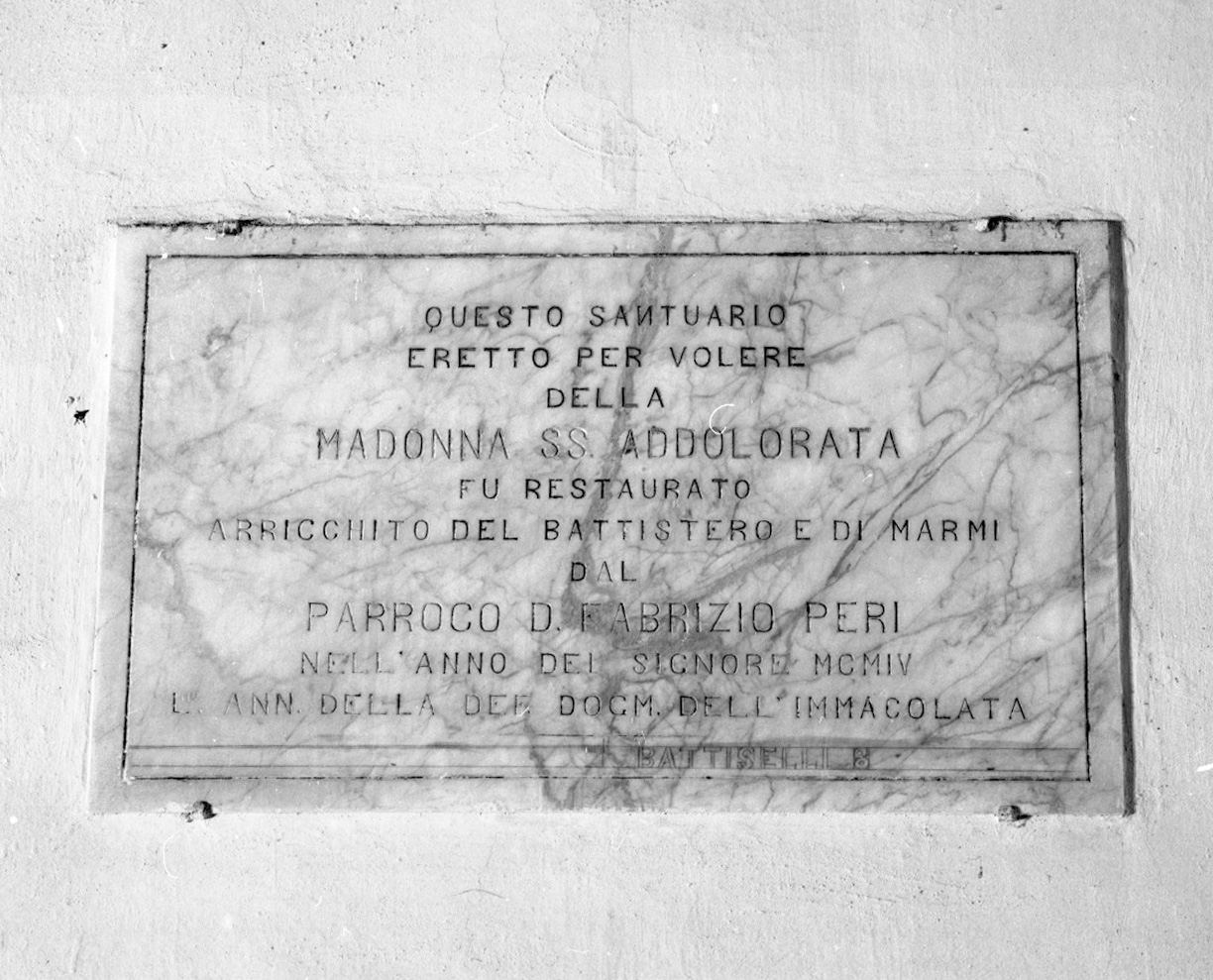 lapide commemorativa - bottega toscana (sec. XX)