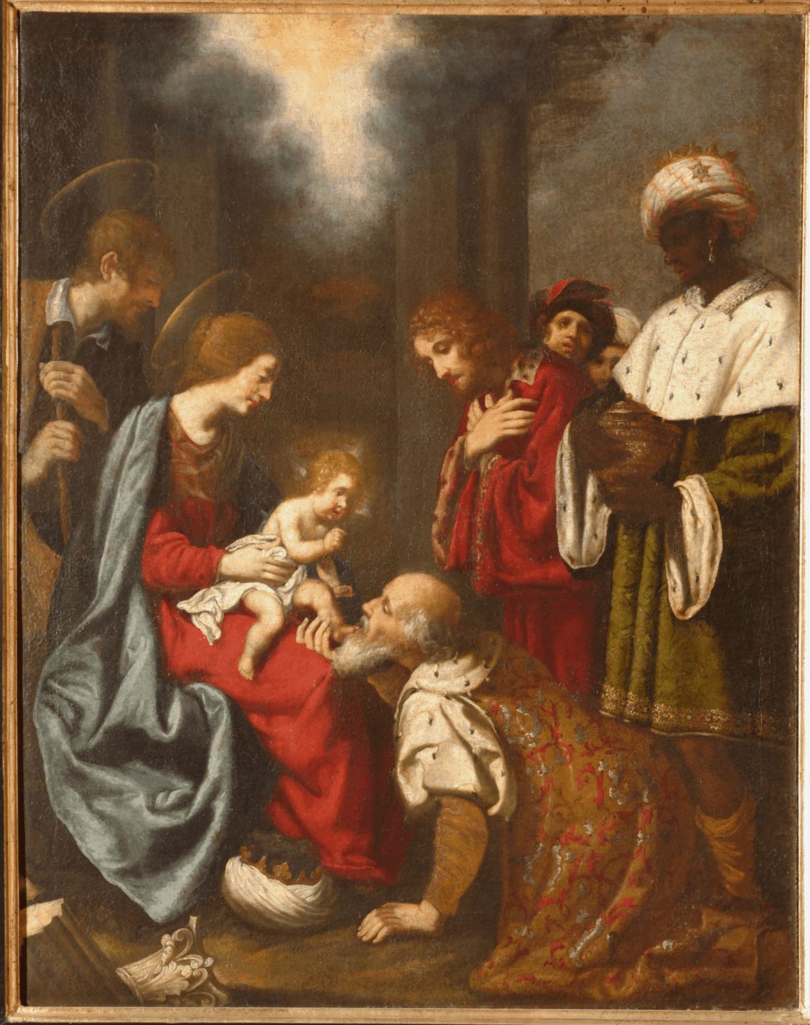 adorazione dei Re Magi (dipinto) di Rosselli Matteo (bottega) (sec. XVII)