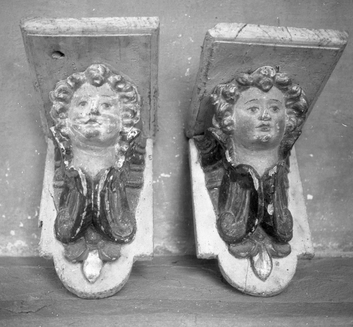 cherubino (mensola, serie) - bottega toscana (sec. XIX)