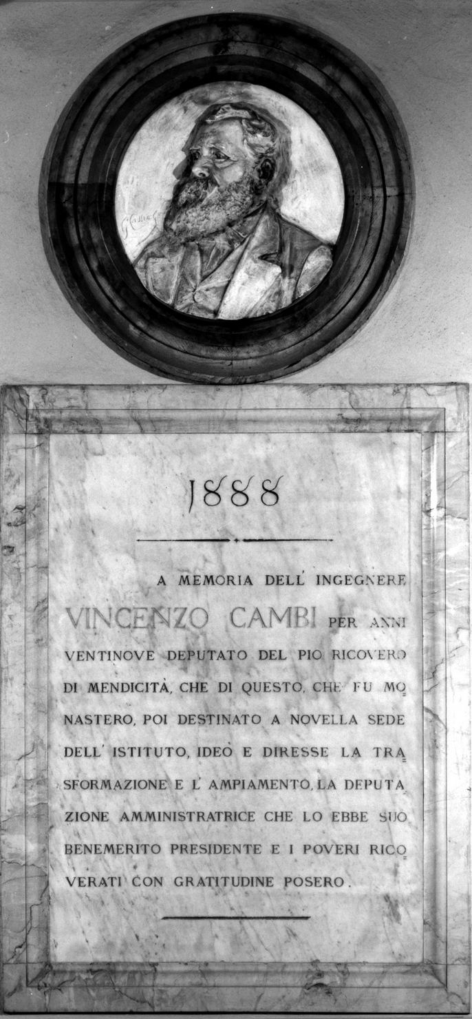 busto di Vincenzo Cambi (busto) di Cassioli Giuseppe (sec. XIX)
