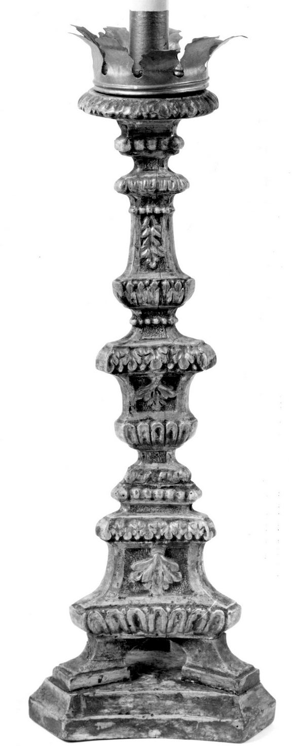 candeliere, serie - bottega senese (prima metà sec. XVIII)