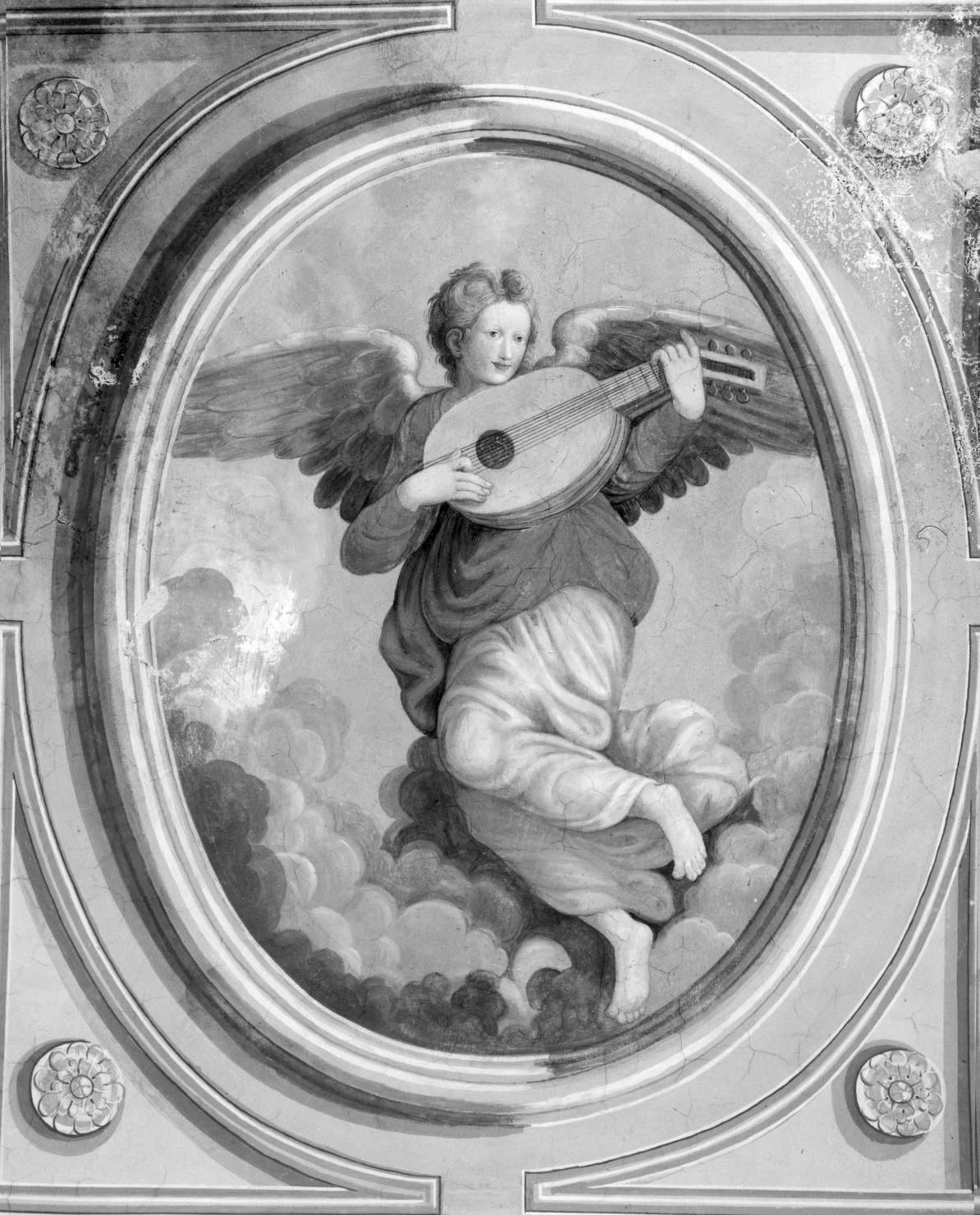 angelo musicante (dipinto) - ambito toscano (prima metà sec. XVIII)