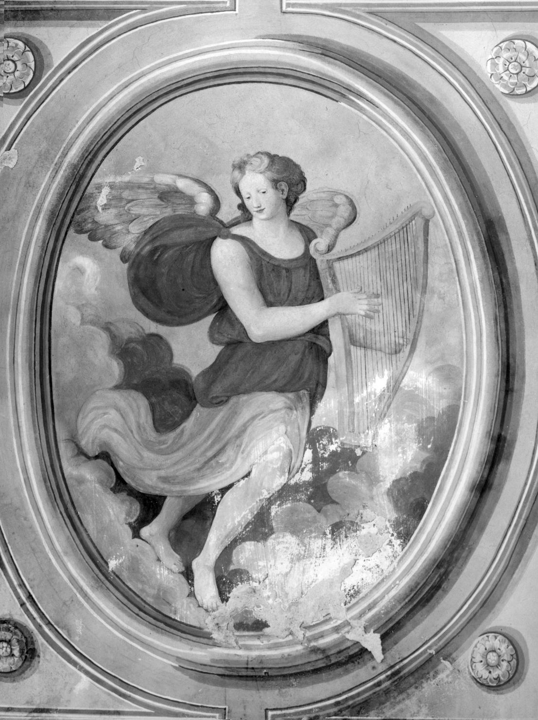 angelo musicante (dipinto) - ambito toscano (prima metà sec. XVIII)