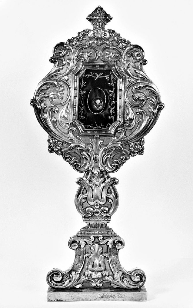 reliquiario - a ostensorio - bottega toscana (sec. XIX)