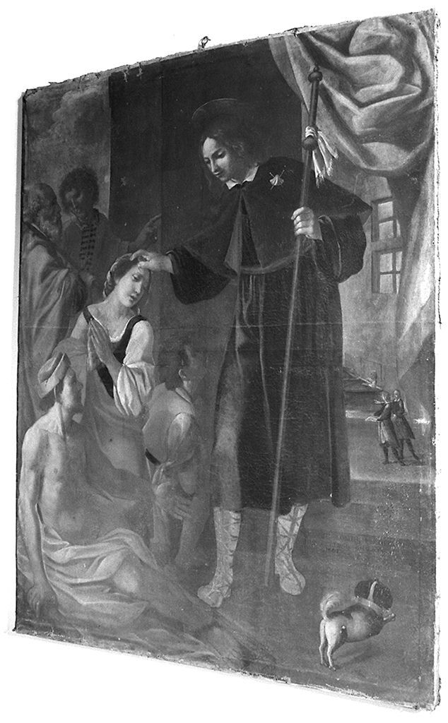 San Rocco guarisce gli appestati (dipinto) di Petrazzi Astolfo (sec. XVII)