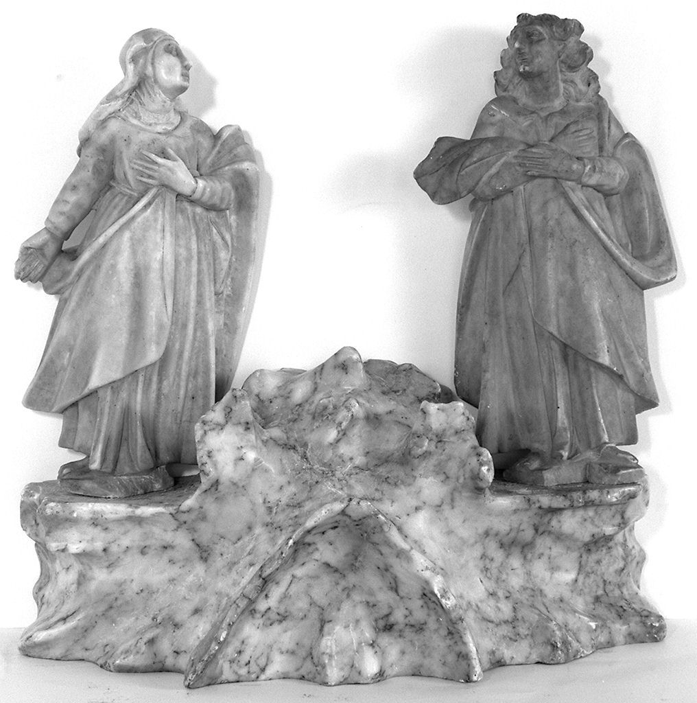 San Giovanni Evangelista (statuetta, elemento d'insieme) - ambito senese (sec. XVII)