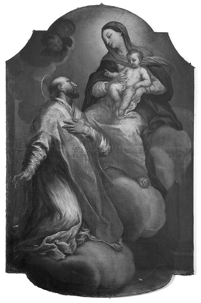 apparizione della Madonna a Sant'Ignazio di Loyola scrivente (dipinto) di Nasini Giuseppe Nicola (sec. XVIII)