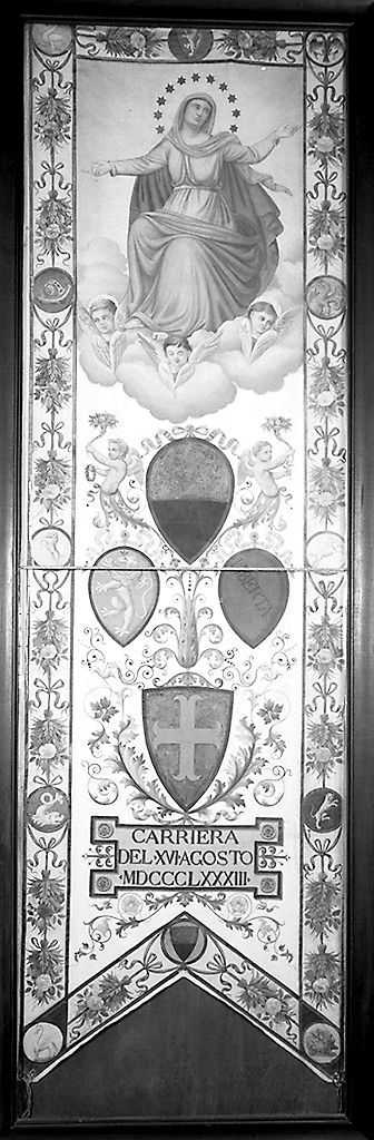 Madonna Assunta (palio) - ambito senese (sec. XIX)