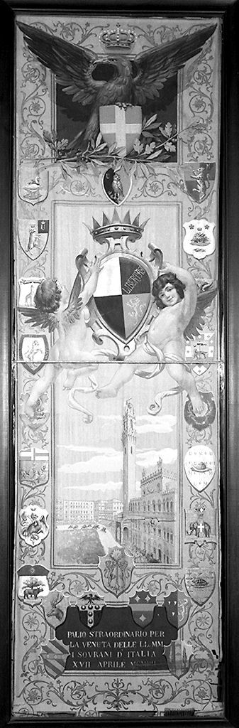 Madonna Assunta (palio) di Loli Piccolomini Pietro, Merlini Carlo (sec. XX)