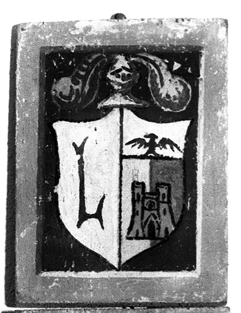 stemma gentilizio della famiglia Lolini Mattii (dipinto) - ambito senese (secc. XIX/ XX)