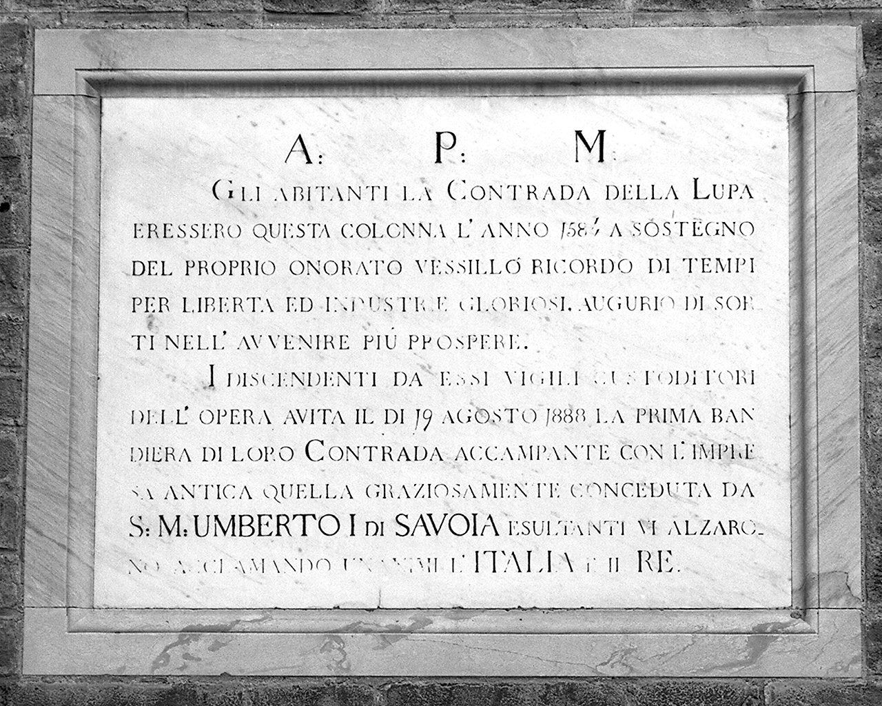 lapide commemorativa - produzione senese (sec. XIX)