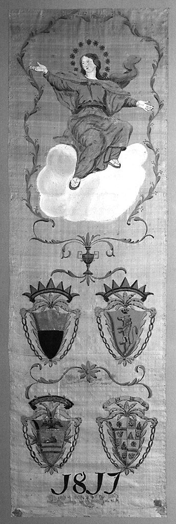 Madonna Assunta (palio) - ambito senese (sec. XIX)