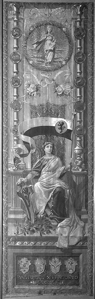 Madonna Assunta (palio) di Loli Piccolomini Pietro, Merlini Carlo (sec. XIX)